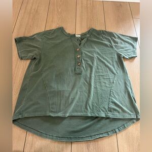 Olive Green button blouse